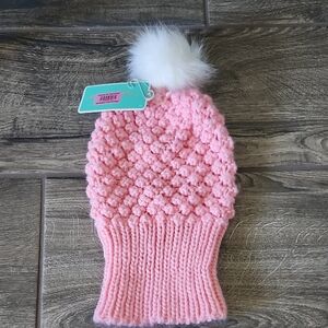 Cozy Pink Kids Beanie with Pom Pom